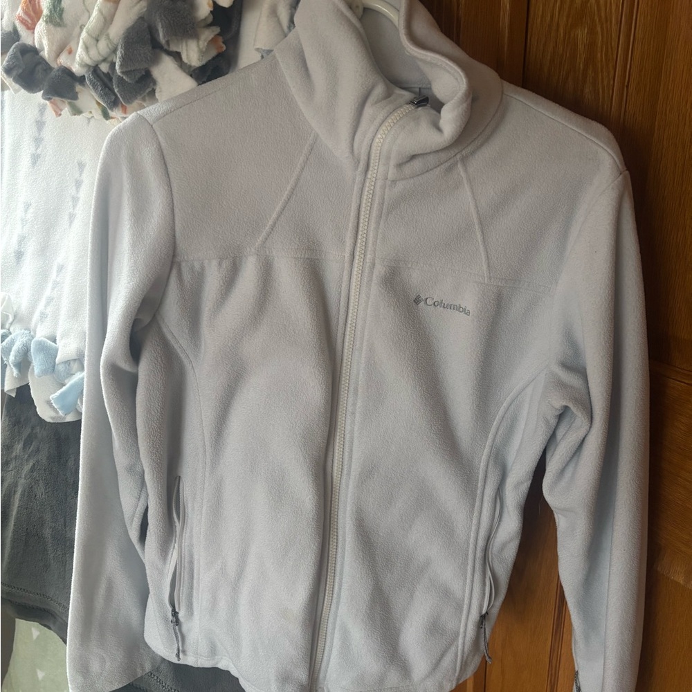 Columbia White Fleece Jacket